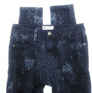 Free People High Waist Acid Washed Skinny Jeans 27